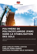 Cover-Bild zum Titel 'POLYMÈRE DE POLYACRYLAMIDE (PAM) DANS LA STABILISATION DES SOLS' von 'José Carlos Poma Loayza, Carlos Poma Ramos, Gustavo Richard Veliz Espinoza'