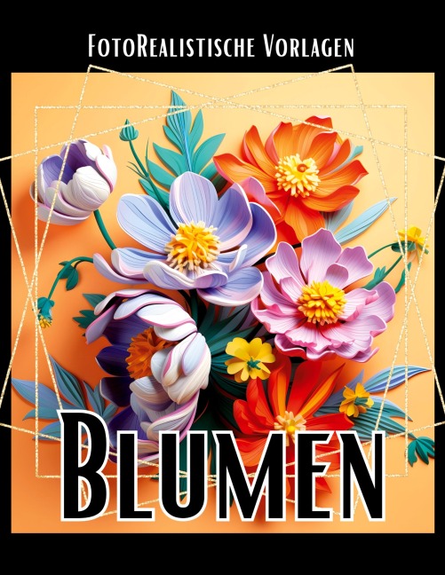 3D Blumen Malbuch "Black & White" - Lucy¿s Schwarze Malbücher