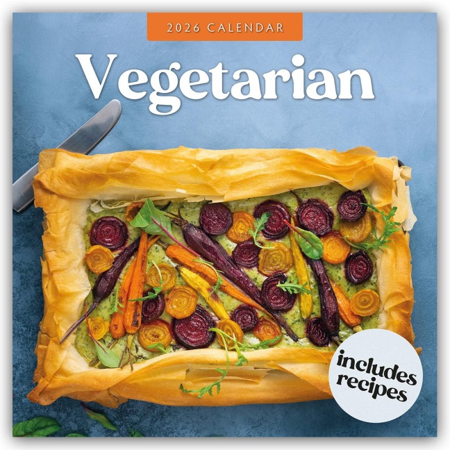 Vegetarian - Vegetarisch 2026 - 16-Monatskalender - Robin Red