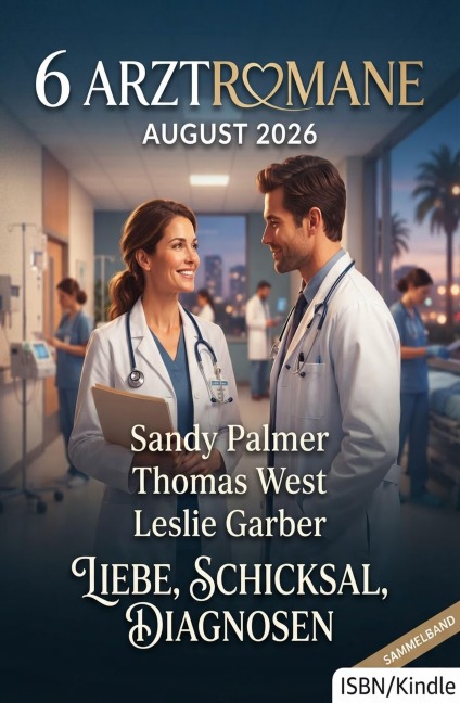 6 Arztromane August 2026: Liebe, Schicksal, Diagnosen - Leslie Garber, Sandy Palmer, Thomas West