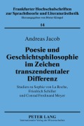Cover-Bild zum Titel 'Poesie und Geschichtsphilosophie im Zeichen transzendentaler Differenz' von 'Andreas Jacob'