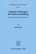 Cover-Bild zum Titel 'Monetäre Wirkungen der Staatsverschuldung.' von 'Helmut Kern'