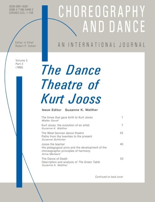 The Dance Theatre of Kurt Jooss - Suzanne Walther