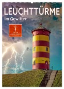 Cover-Bild zum Titel 'Leuchttürme im Gewitter (Wandkalender 2026 DIN A2 hoch), CALVENDO Monatskalender' von 'Peter Roder'