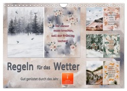Cover-Bild zum Titel 'Regeln für das Wetter (Wandkalender 2026 DIN A4 quer), CALVENDO Monatskalender' von 'Peter Roder'