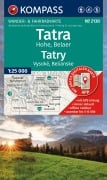 Cover-Bild zum Titel 'KOMPASS Wanderkarte 2130 Tatra Hohe, Belaer / Tatry, Vysoké, Belianske 1:25.000' von ''