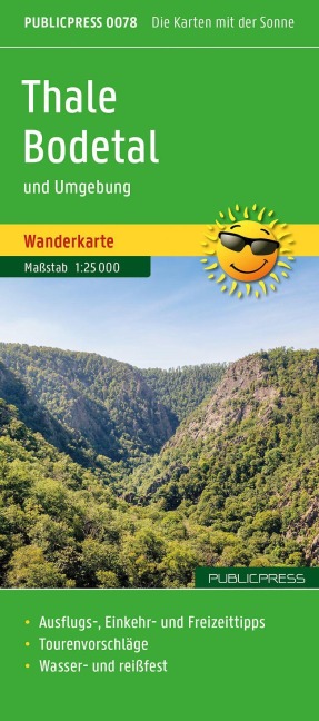 Publicpress Wanderkarte Thale, Bodetal und Umgebung 1:25.000 - 