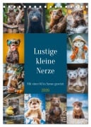 Cover-Bild zum Titel 'Lustige kleine Nerze (Tischkalender 2026 DIN A5 hoch), CALVENDO Monatskalender' von 'Steffen Gierok-Latniak'