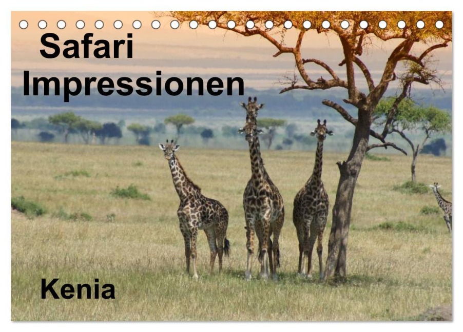 Safari Impressionen / Kenia (Tischkalender 2026 DIN A5 quer), CALVENDO Monatskalender - Susan Michel CH