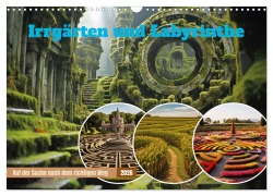 Cover-Bild zum Titel 'Irrgärten und Labyrinthe (Wandkalender 2026 DIN A3 quer), CALVENDO Monatskalender' von 'Steffen Gierok-Latniak'