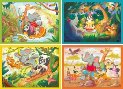 Cover-Bild zum Titel 'Kinderpuzzle 4x35 Teile - Speedy Puzzle' von ''