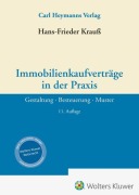 Cover-Bild zum Titel 'Immobilienkaufverträge in der Praxis' von 'Hans-Frieder Krauß'