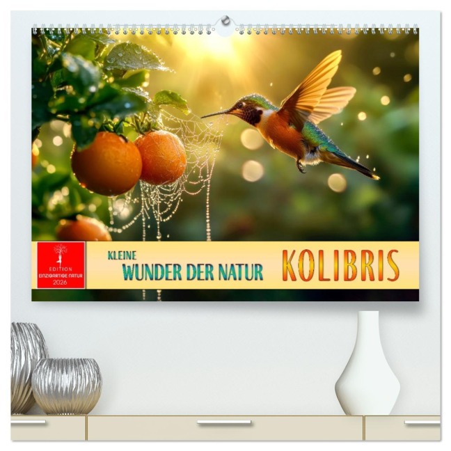 Kolibris - kleine Wunder der Natur (hochwertiger Premium Wandkalender 2026 DIN A2 quer), Kunstdruck in Hochglanz - Peter Roder