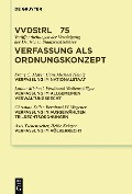 Cover-Bild zum Titel 'Verfassung als Ordnungskonzept' von 'Franz Mayer, Hans Michael Heinig, Et Al., Lothar Michael'
