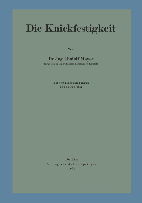 Die Knickfestigkeit - Rudolf Mayer