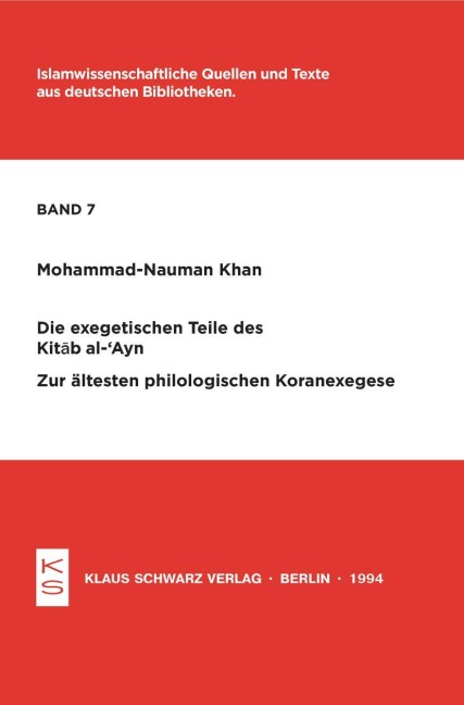 Die exegetischen Teile des Kitab al-'Ayn - Mohammad-Nauman Khan