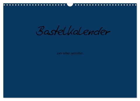Bastelkalender - Dunkelblau (Wandkalender 2024 DIN A3 quer), CALVENDO Monatskalender - Nina Tobias