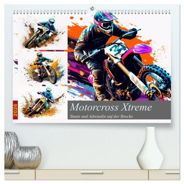 Motorcross Xtreme (hochwertiger Premium Wandkalender 2026 DIN A2 quer), Kunstdruck in Hochglanz - Steffen Gierok-Latniak
