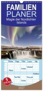 Cover-Bild zum Titel 'Familienplaner 2027 - Magie der Nordlichter Islands mit 5 Spalten (Wandkalender, 21 x 45 cm) CALVENDO' von 'AkremaFotoArt AkremaFotoArt'