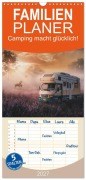 Cover-Bild zum Titel 'Familienplaner 2027 - Camping macht glücklich! mit 5 Spalten (Wandkalender, 21 x 45 cm) CALVENDO' von 'Simone Wunderlich'