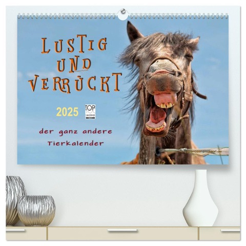 Lustig und verrückt - der ganz andere Tierkalender (hochwertiger Premium Wandkalender 2025 DIN A2 quer), Kunstdruck in Hochglanz - Peter Roder