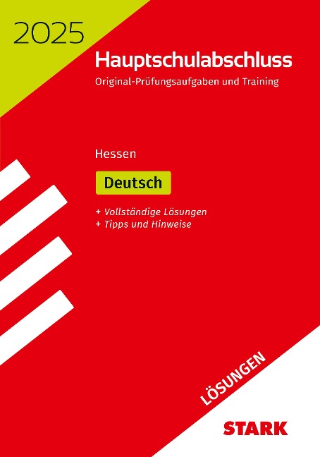 STARK Lösungen zu Original-Prüfungen und Training Hauptschulabschluss 2025 - Deutsch - Hessen - 