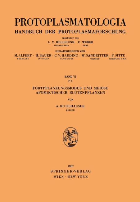 Fortpflanzungsmodus und Meiose Apomiktischer Blütenpflanzen - Alfred Rutishauser