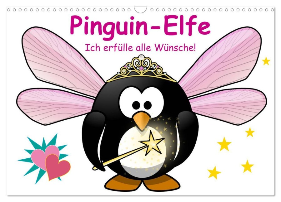 Pinguin-Elfe (Wandkalender 2026 DIN A3 quer), CALVENDO Monatskalender - Elisabeth Stanzer