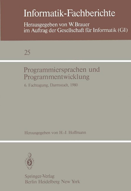 Programmiersprachen und Programmentwicklung - 
