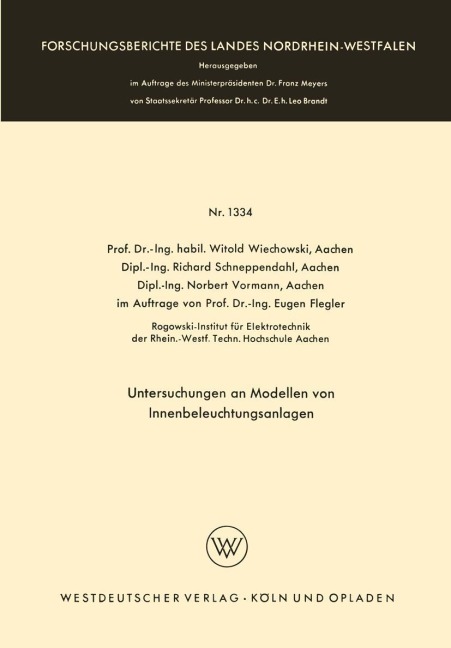 Untersuchungen an Modellen von Innenbeleuchtungsanlagen - Witold Wiechowski