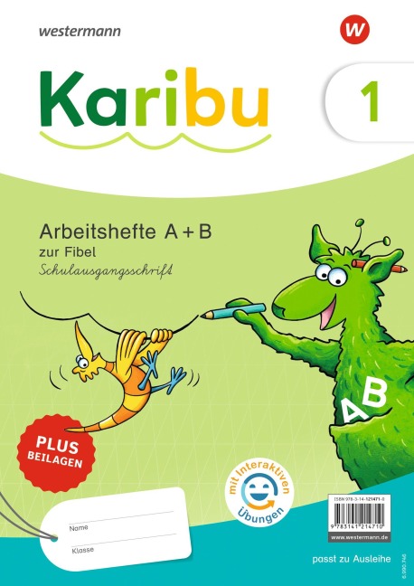 Karibu. Paket Arbeitshefte 1 (Teil A und B) Schulausgangsschrift zur Fibel Ausleihe plus Beilagen und mit interaktiven Übungen - 