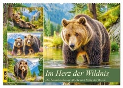 Cover-Bild zum Titel 'Im Herz der Wildnis. Die beeindruckende Stärke und Stille der Bären (Wandkalender 2026 DIN A2 quer), CALVENDO Monatskalender' von 'Rose Hurley'