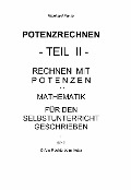 Cover-Bild zum Titel 'POTENZRECHNEN - TEIL II - LEHRBUCH' von 'Reinhard Pantel'