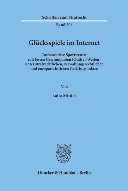 Glücksspiele im Internet. - Laila Mintas