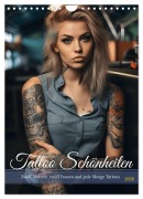 Cover-Bild zum Titel 'Tattoo Schönheiten - zwölf Monate, zwölf Frauen und jede Menge Tattoos (Wandkalender 2026 DIN A4 hoch), CALVENDO Monatskalender' von 'HollywayArt HollywayArt'