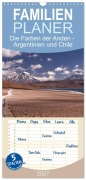 Cover-Bild zum Titel 'Familienplaner 2027 - Die Farben der Anden - Argentinien und Chile mit 5 Spalten (Wandkalender, 21 x 45 cm) CALVENDO' von 'Photostravellers'