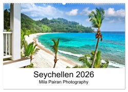 Cover-Bild zum Titel 'Seychellen Paradies 2026 (Wandkalender 2026 DIN A2 quer), CALVENDO Monatskalender' von 'Mila Pairan'