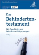 Cover-Bild zum Titel 'Das Behindertentestament' von 'Julia Roglmeier'