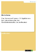 Cover-Bild zum Titel 'User Generated Content. Erfolgsfaktoren für Unternehmen bei der Kundenkommunikation im Internet' von 'Merita Hoxha'