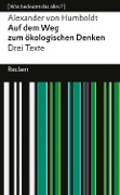 Cover-Bild zum Titel 'Auf dem Weg zum ökologischen Denken. Drei Texte' von 'Alexander Von Humboldt'