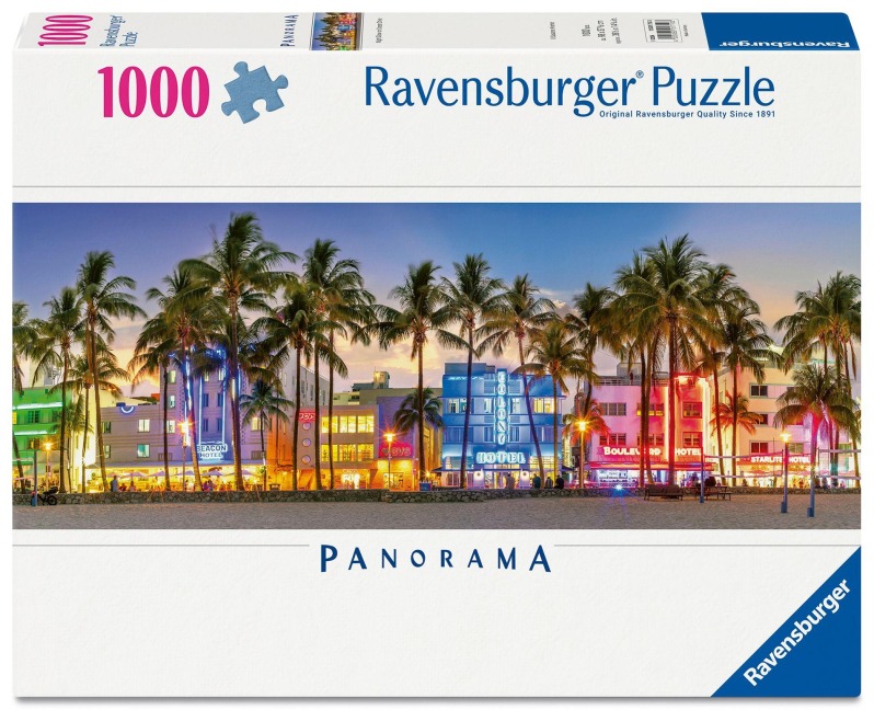 Erwachsenenpuzzle 1000 Teile - Nachtlichter am Ocean Drive - 