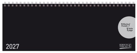 Cover-Bild zum Titel 'Tischquerkalender Classic Colourlux schwarz 2027' von ''