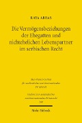Cover-Bild zum Titel 'Die Vermögensbeziehungen der Ehegatten und nichtehelichen Lebenspartner im serbischen Recht' von 'Raya Abbas'