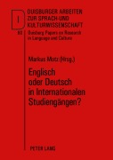Cover-Bild zum Titel 'Englisch oder Deutsch in Internationalen Studiengängen?' von ''