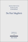 Cover-Bild zum Titel 'Die Fünf Megilloth' von 'Kurt Galling, Otto Plöger, Ernst Würthwein'