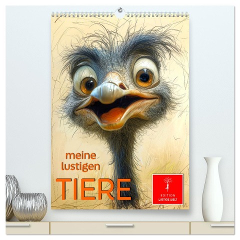 Meine lustigen Tiere (hochwertiger Premium Wandkalender 2025 DIN A2 hoch), Kunstdruck in Hochglanz - Peter Roder