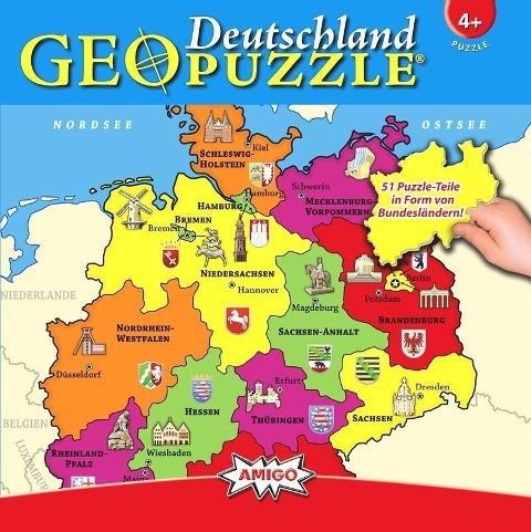 Geo Puzzle - Deutschland. 51 Teile - 