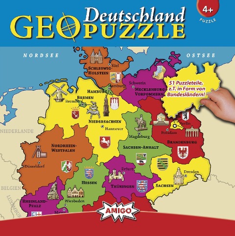 Geo Puzzle - Deutschland. 51 Teile - 