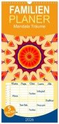 Cover-Bild zum Titel 'Familienplaner 2026 - Mandala Träume mit 5 Spalten (Wandkalender, 21 x 45 cm) CALVENDO' von 'Claudia Burlager'