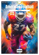 Cover-Bild zum Titel 'American Football. Paintings (Wandkalender 2026 DIN A4 hoch), CALVENDO Monatskalender' von 'Rose Hurley'